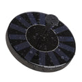 Round 16cm solar fountain pump with integrated solar panel for garden water features