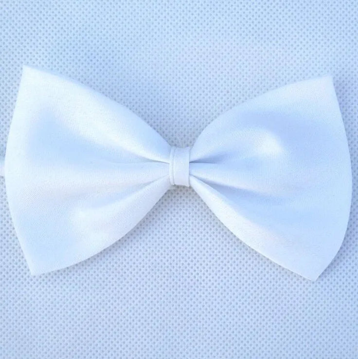 Adjustable dog and cat bow tie neck tie for puppies and small pets in multiple colours including black, red, blue, pink and white