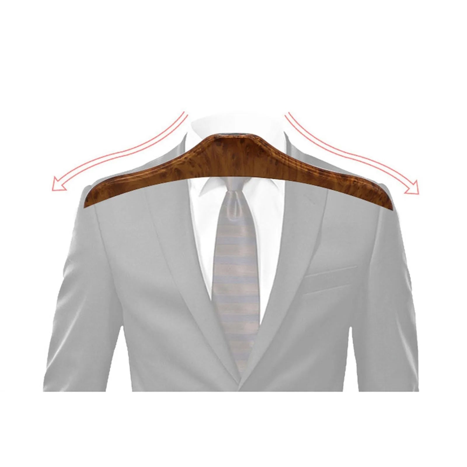 Wood yellow stainless steel car clothes hanger with chair back mounting for suits and uniforms