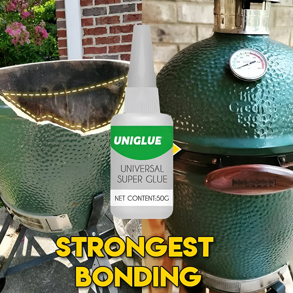 Uniglue Universal Super Glue tube, clear liquid, with pin-point nozzle, for multi-surface repairs