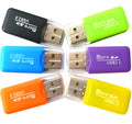 Mini USB TF card reader with included 16GB MicroSD card and SD card adapter