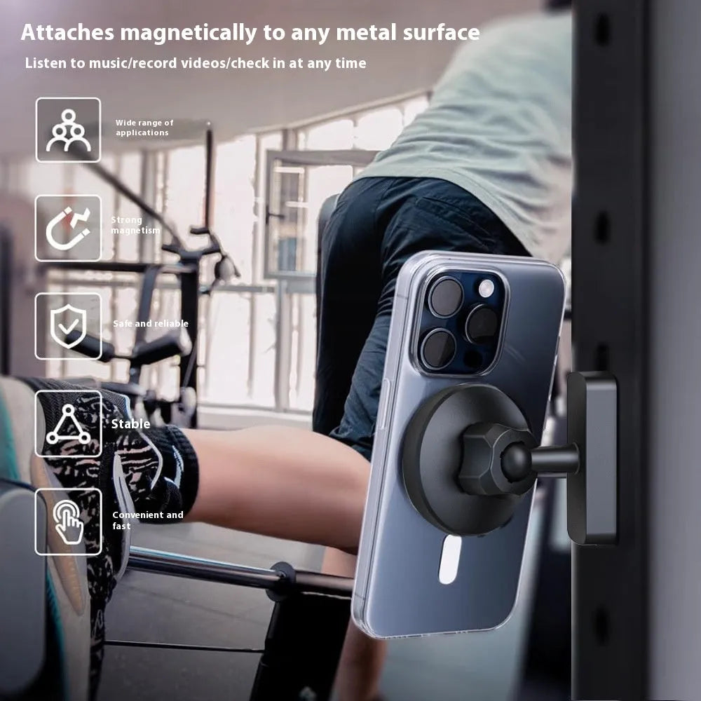 H160 G17 magnetic mobile phone holder with silicone bracket for cars and gyms.