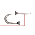 S925 sterling silver nail stud earring on ear hook, straight and curved style shown.