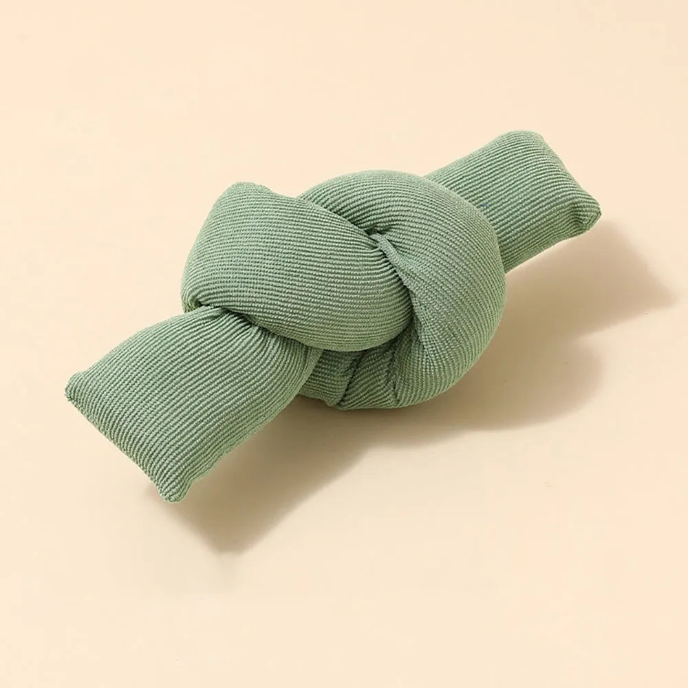 White knotted cotton dog rope toy for tug games and dental care