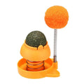 Small mint-flavoured cat ball toy for licking and self-play in blue, orange, or pink