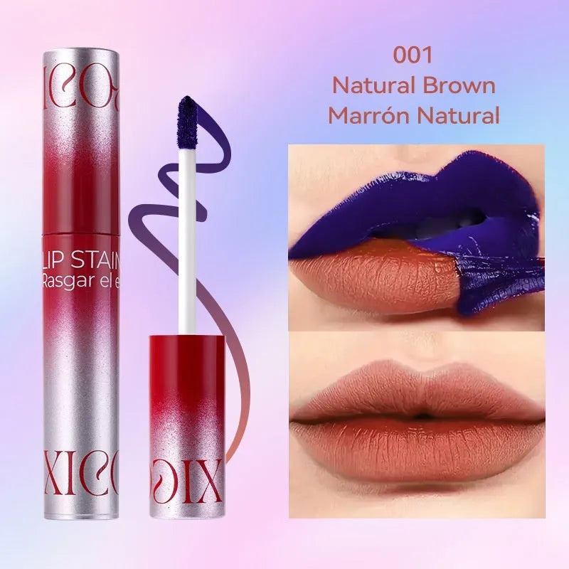 Lip lacquer tearing matte tear-off lip balm waterproof long-lasting easy-to-color lipstick in five styles