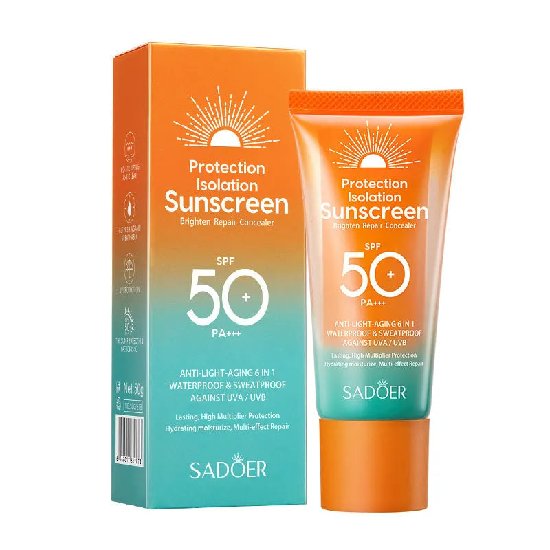 Double tube 50g multi-effect repair isolation sunscreen and makeup primer
