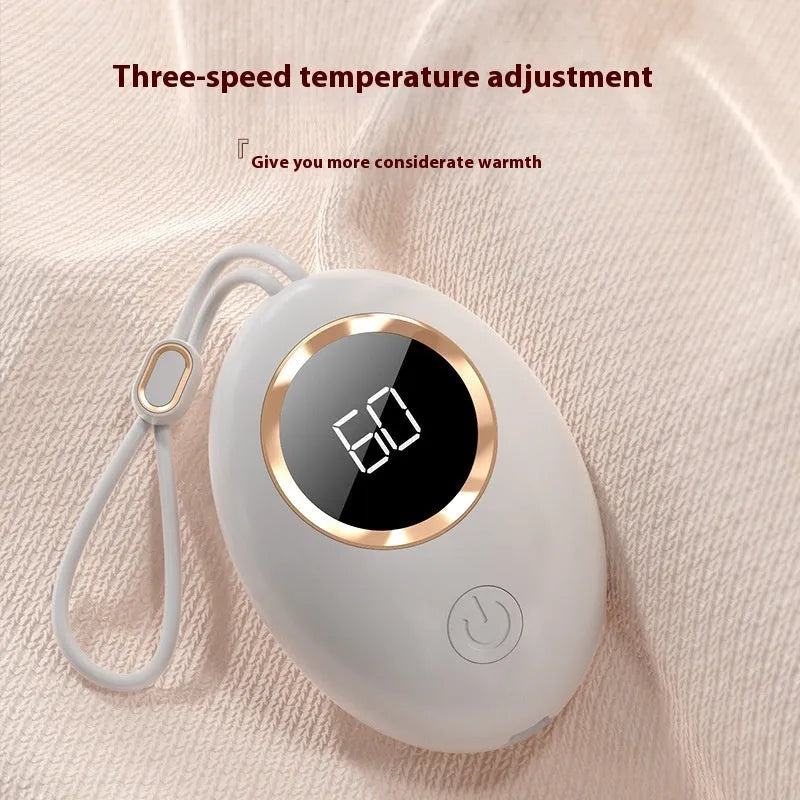 USB-powered hand warmer power bank with digital display in multiple colour options