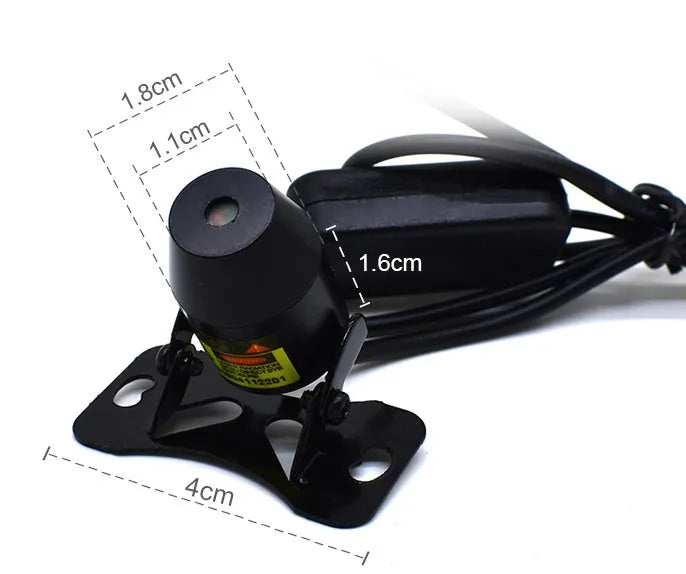 Car star ceiling light with aluminium housing, USB cable, and remote control installed in armrest box