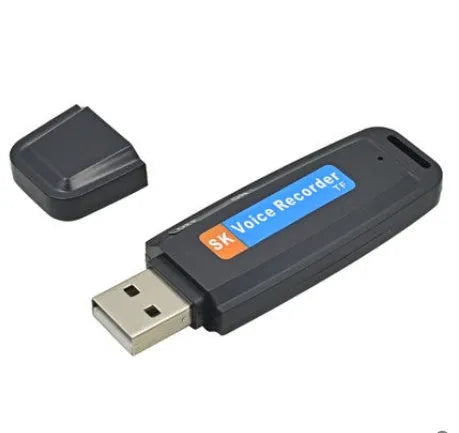 SK-001 black and white creative gift USB flash drive showing front and side views.