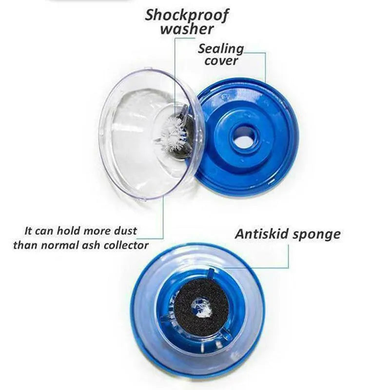 Blue plastic electric hammer dust cover accessory for capturing drilling debris
