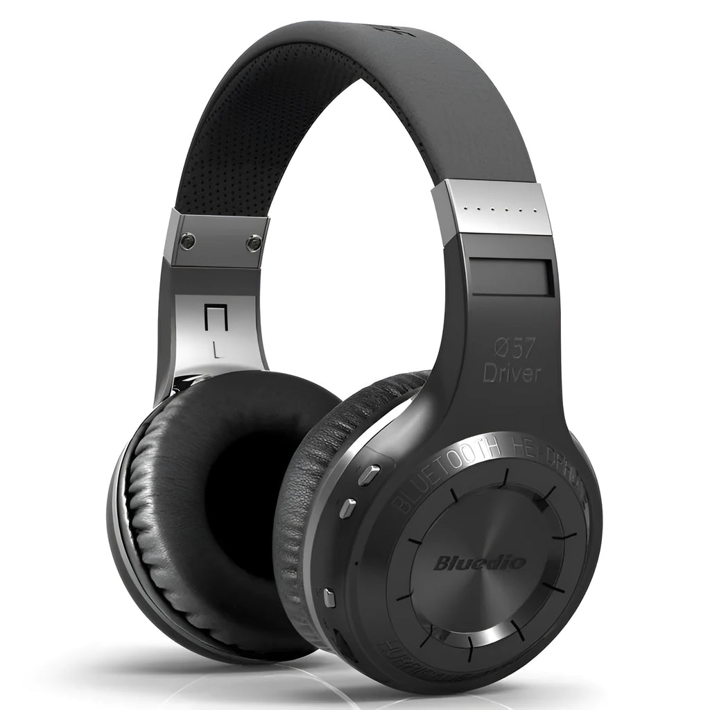 Wireless headphones with stereo subwoofer, 57mm driver, Bluetooth, PU earplugs, available in White