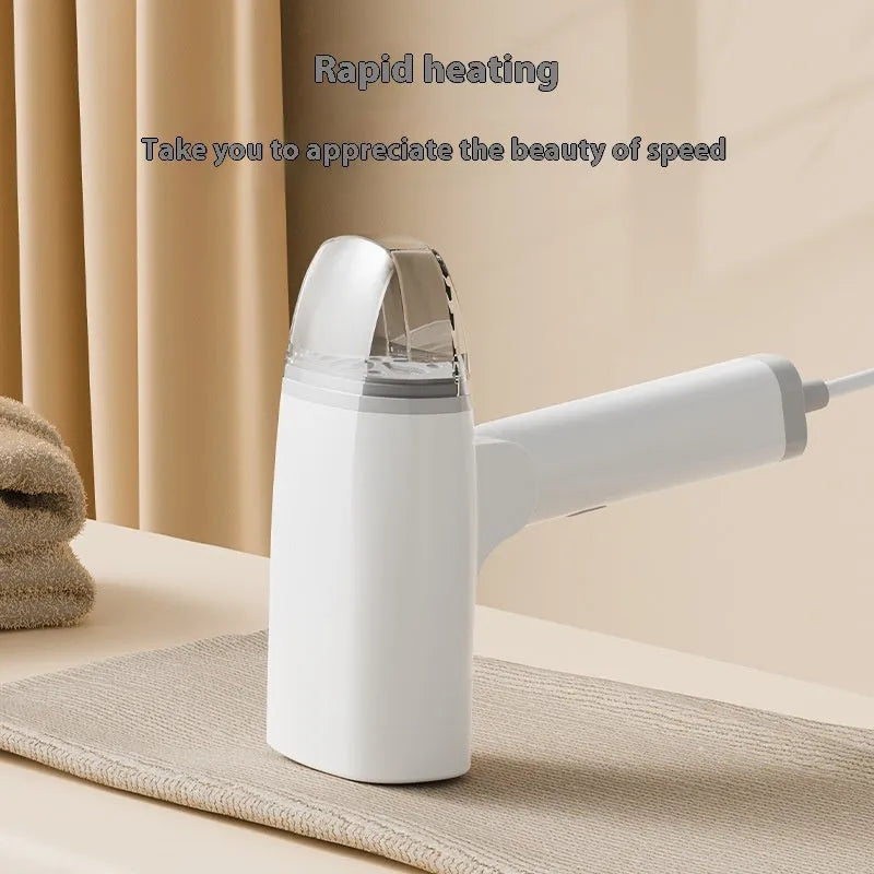 Handheld garment steamer and steam iron in blue or white with 1300W power and 85ml tank
