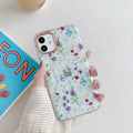 TPU fresh flowers phone case for iPhone with fall protection in pink flower colour