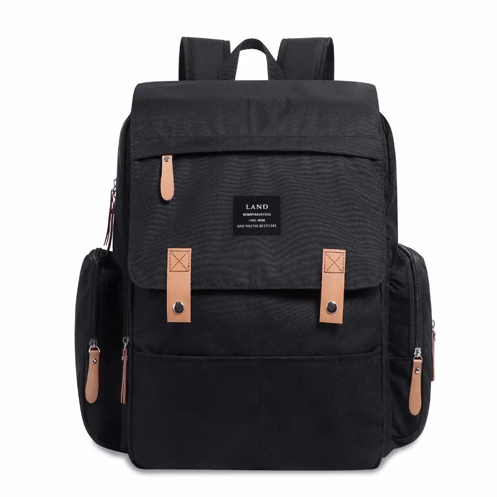LAND Mommy MPB86 large Oxford cloth diaper backpack with changing mat in selected colour.