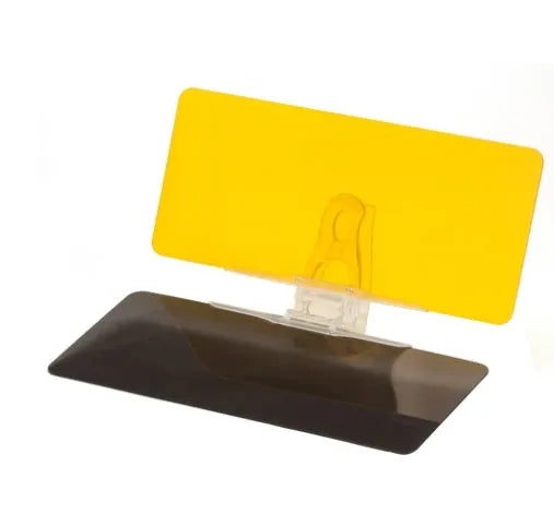 Foldable anti-glare car sun visor for day and night driving protection