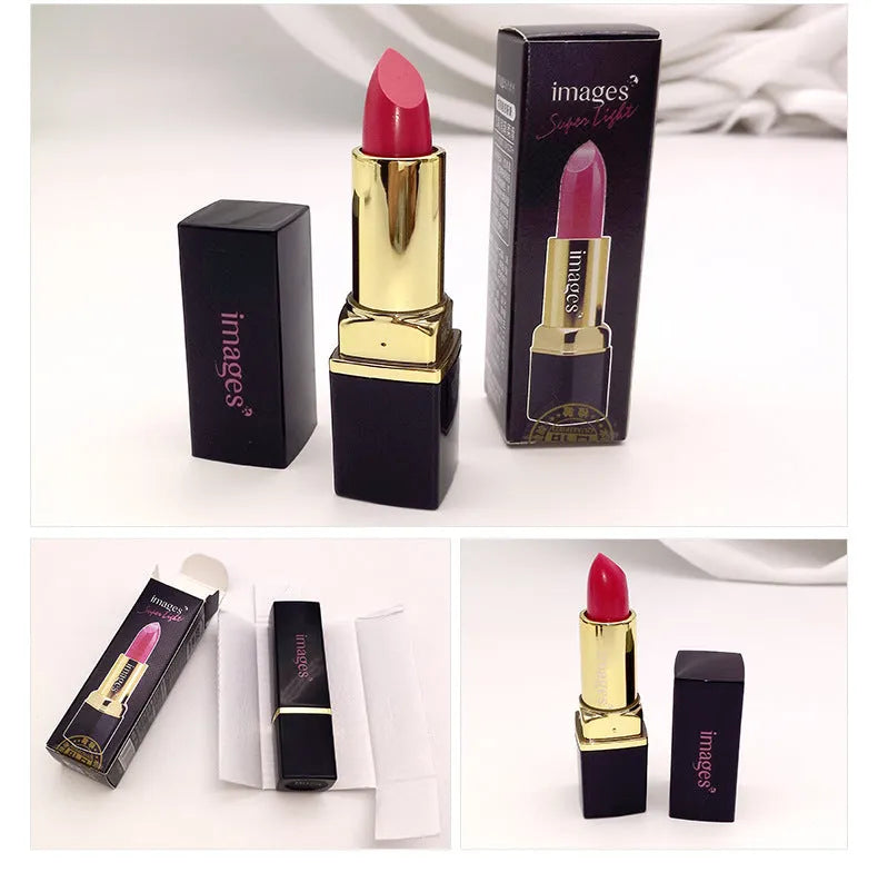 Moisturising lipstick lip gloss with beeswax and Vitamin E in Coral Red shade, 3.8g stick