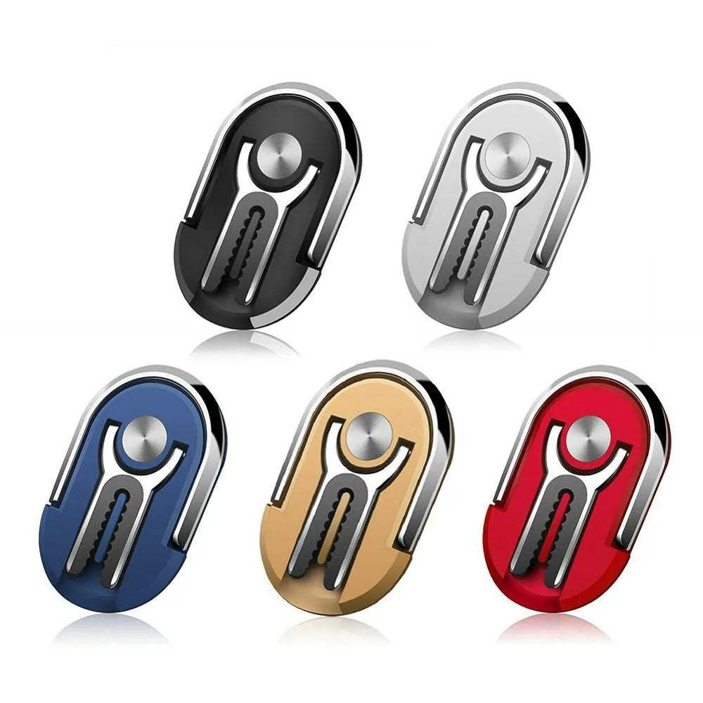Universal car air vent phone holder with 360 degree rotation, zinc alloy gear, and silicone clip, in black finish