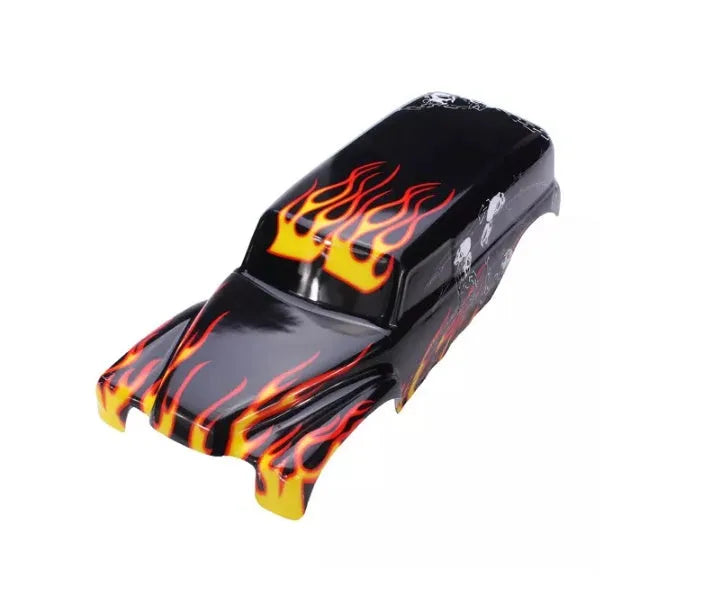 RC car spare body shell for Traxxas Grave Digger 1/10 RTR, PVC unpunched yellow green canopy