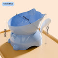 Stainless steel oblique cat bowl with anti-fall base in selected colours.