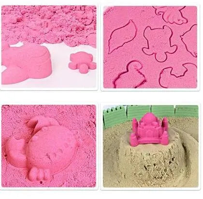Kinetic Sand Space Colored Sand in blue colour in a plastic bag pack, non-toxic sea sand educational toy