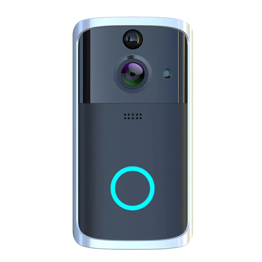 WiFi video doorbell camera with 32GB TF card, PCB body, 7.5cm x 3.3cm x 14.4cm, black or silver