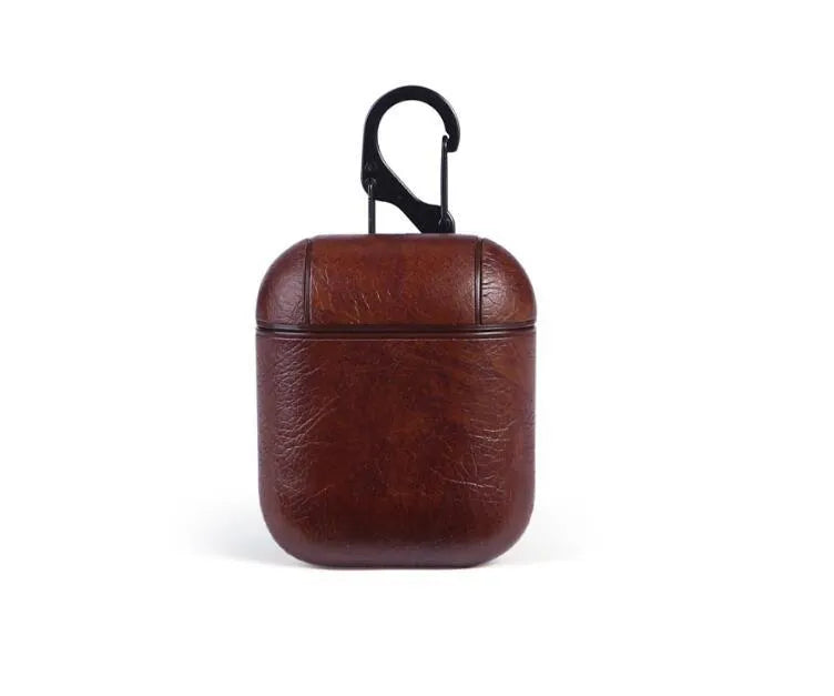 Genuine leather case for Apple AirPods charging case in black, brown, light brown and red colours