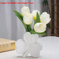 European style clover ceramic vase in white porcelain with choice of four colours