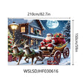 Christmas banner with Santa Claus design and night gift theme, 210 cm wide by 150 cm high