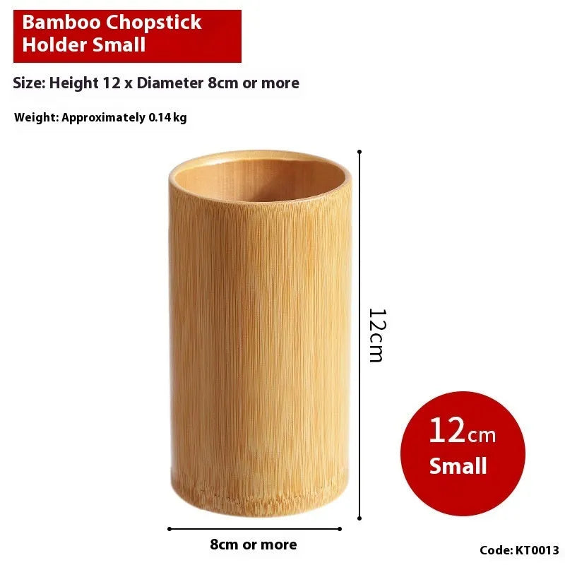 Bamboo chopsticks holder in creative styles for utensil storage with portable design