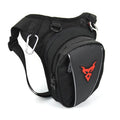 Motorcycle rider crossbody leg bag in blue made from durable 1200D Oxford cloth.