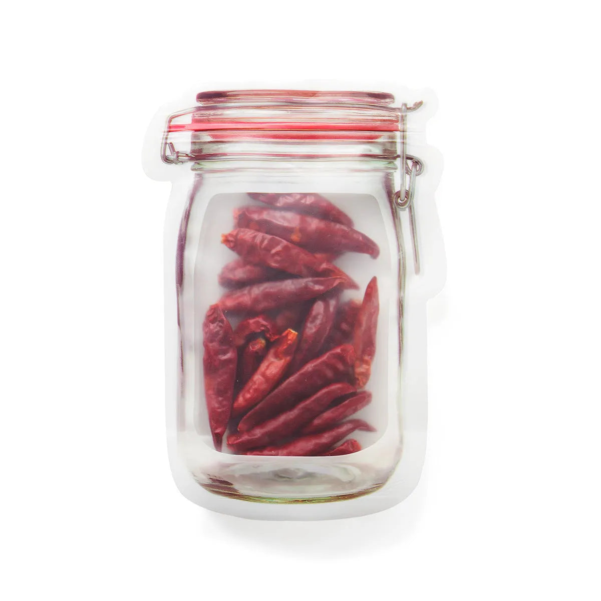 Reusable 1L PE plastic zipper snack storage bag for nuts and biscuits