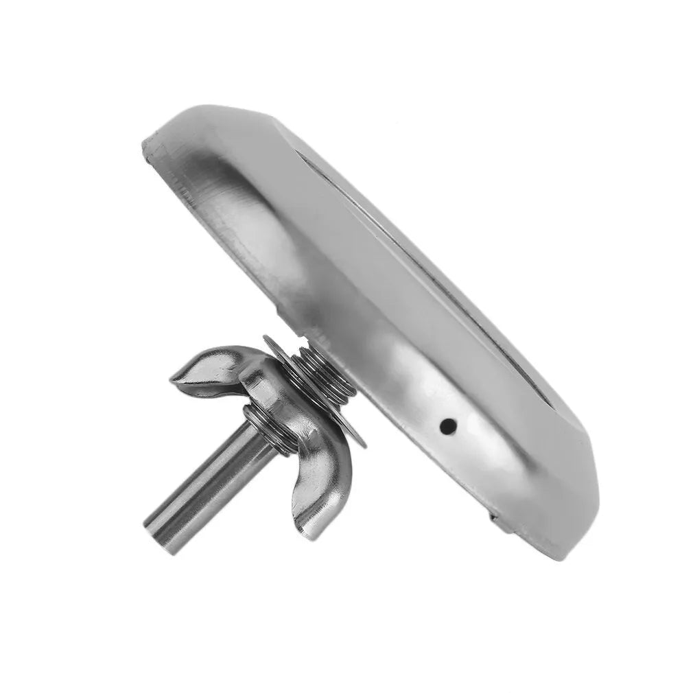 Stainless steel metal thermometer with 6x39mm probe and 76mm surface dial, steel colour