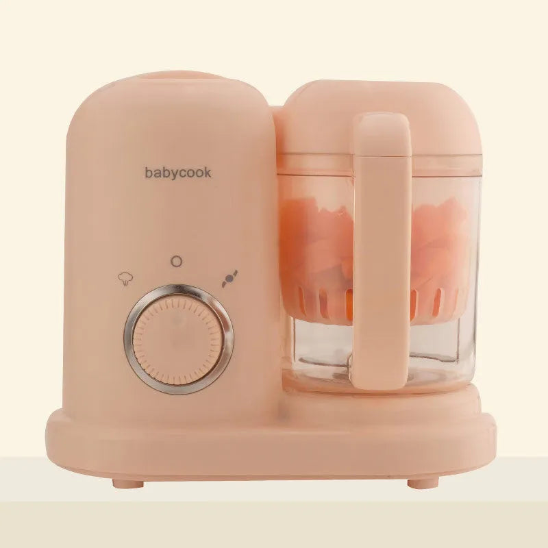 Baby food processor and steamer blender in green or pink with 10-litre capacity