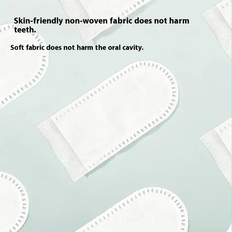 Pack of 50 non-woven pet dental finger cots for cleaning cat and dog teeth