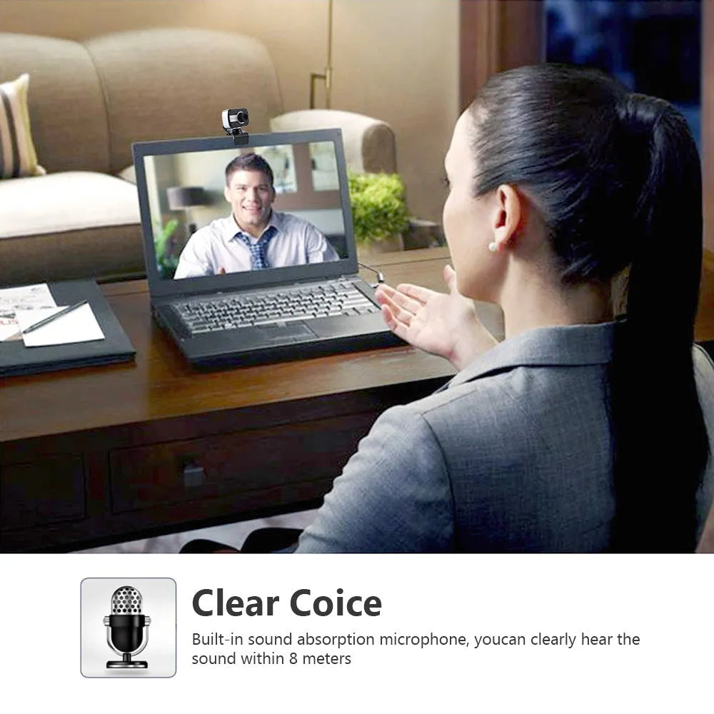 Blue, red or white mini USB webcam with a rotating head on a 1.45m cable.