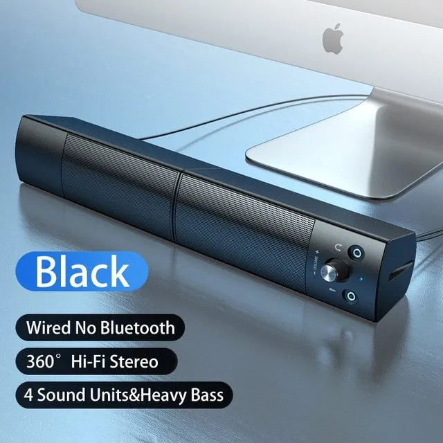 Small speaker subwoofer USB Bluetooth 5.0 wired 3.5mm HIFI sound phantom black