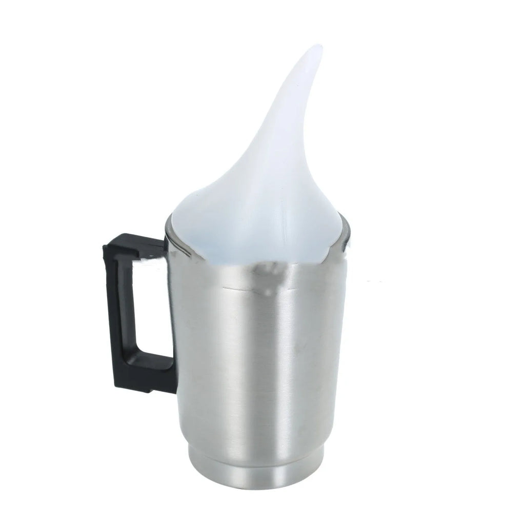 Stainless steel headlamp restoration cups with elbow cover and dual-use funnel cover alongside GB/US and European power adapters.