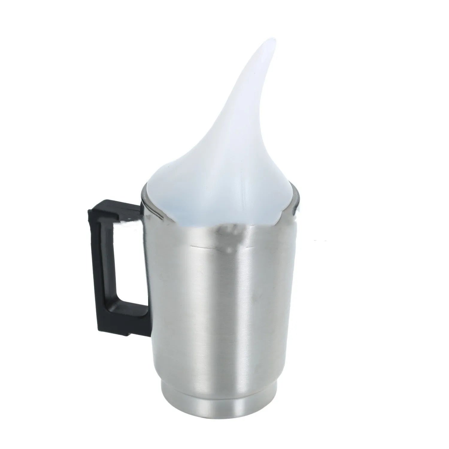 Stainless steel headlamp restoration cups with elbow cover and dual-use funnel cover alongside GB/US and European power adapters.