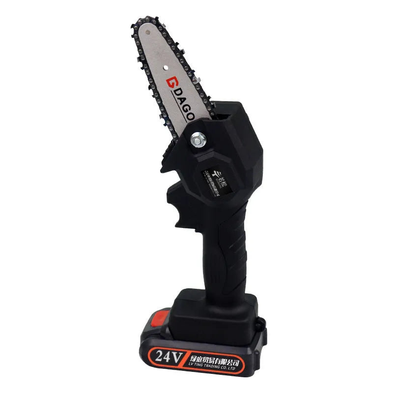 Wireless 6-inch lithium battery chain saw, EU Model 002, for garden pruning and wood cutting
