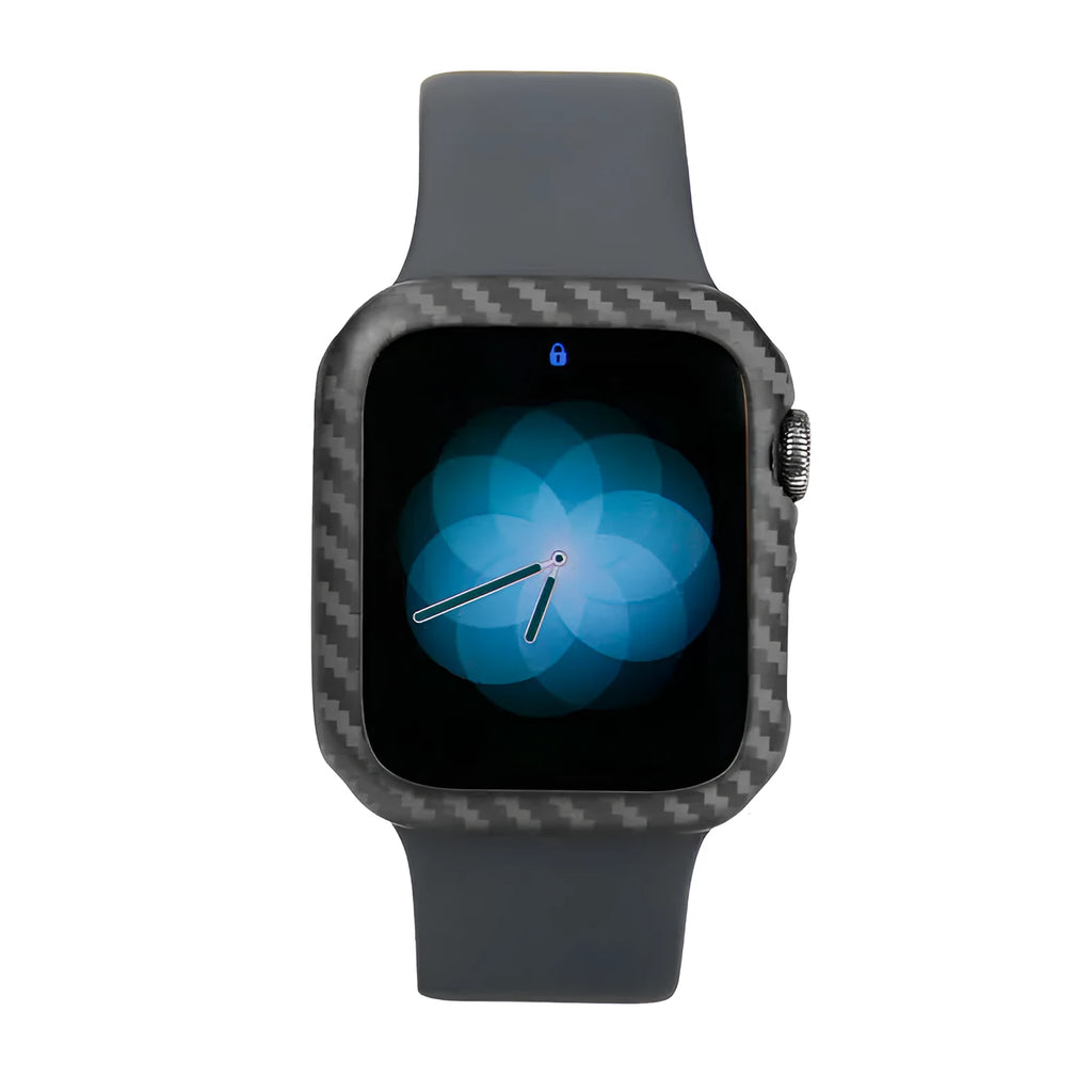 Black leather half wrap protective case for Apple Watch Series 4 44mm