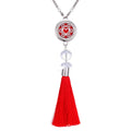 Alloy metal car fragrance pendant with tassel on a 50cm chain, shown with scented cotton pieces.