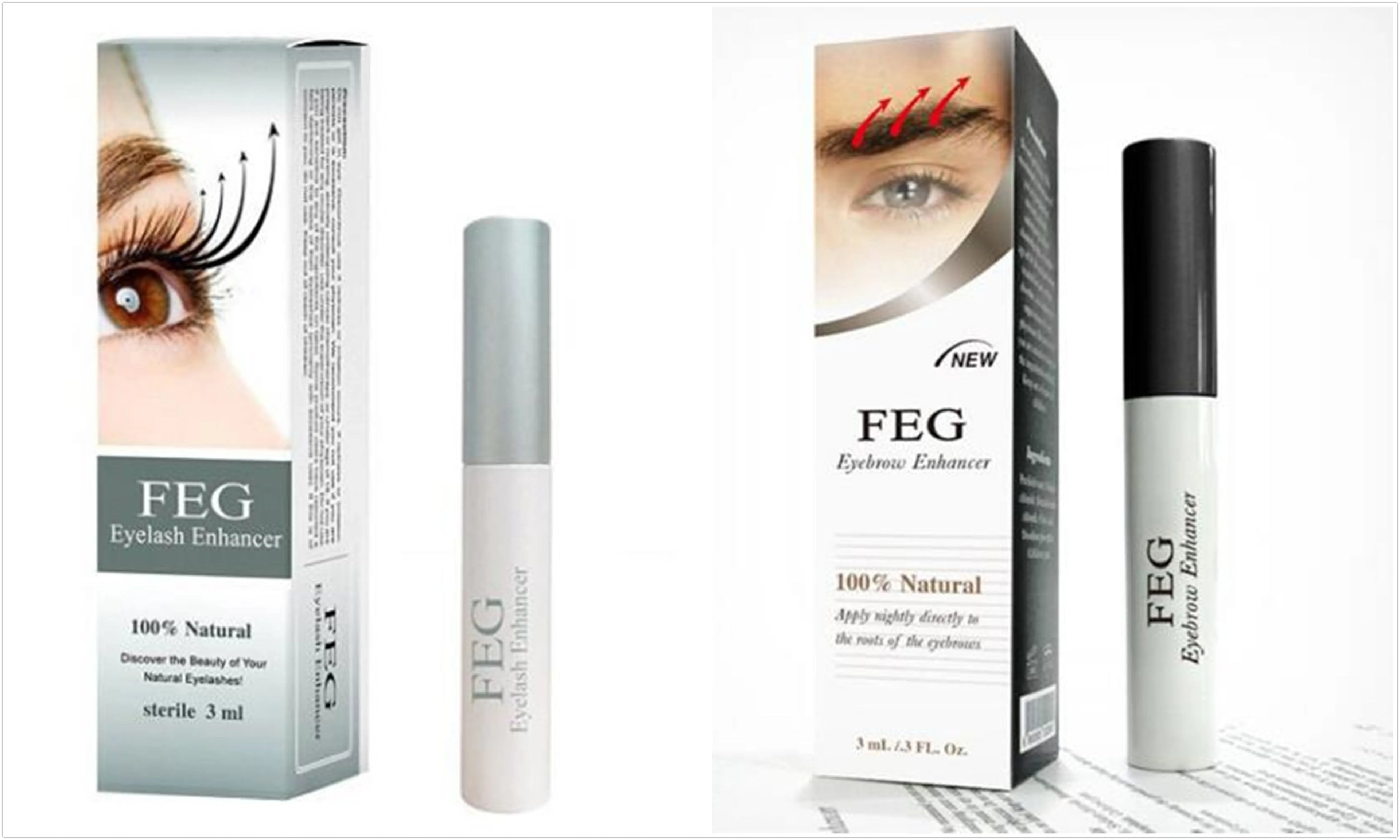 FEG Eyelash Enhancer 30ml paraben-free lash and brow serum for longer thicker lashes