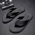 Korean style beach sandals in black with fabric upper and rubber sole, sizes 37-46