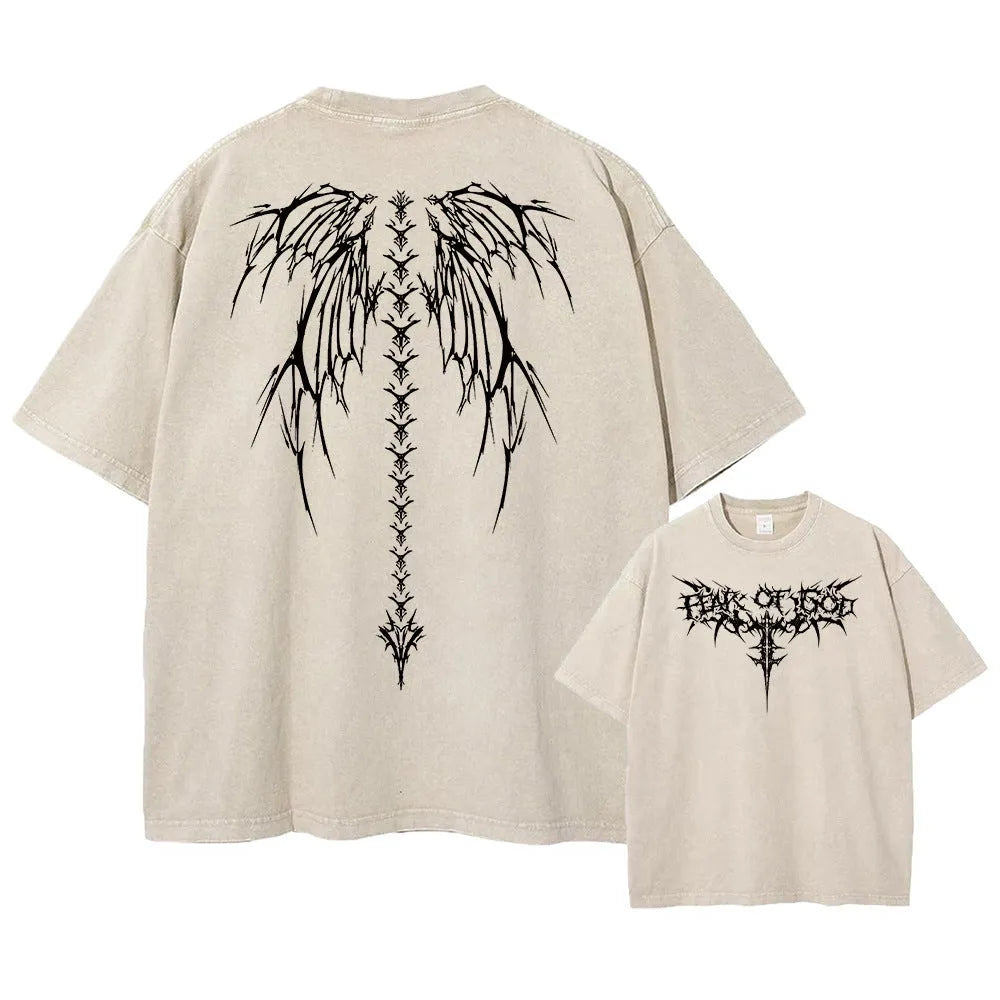 Men's oversized loose fit cotton T-shirt with drop shoulder short sleeves in various colours