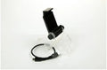 Mobile phone clip attaching PS4 controller to Android smartphone with micro USB OTG cable connection