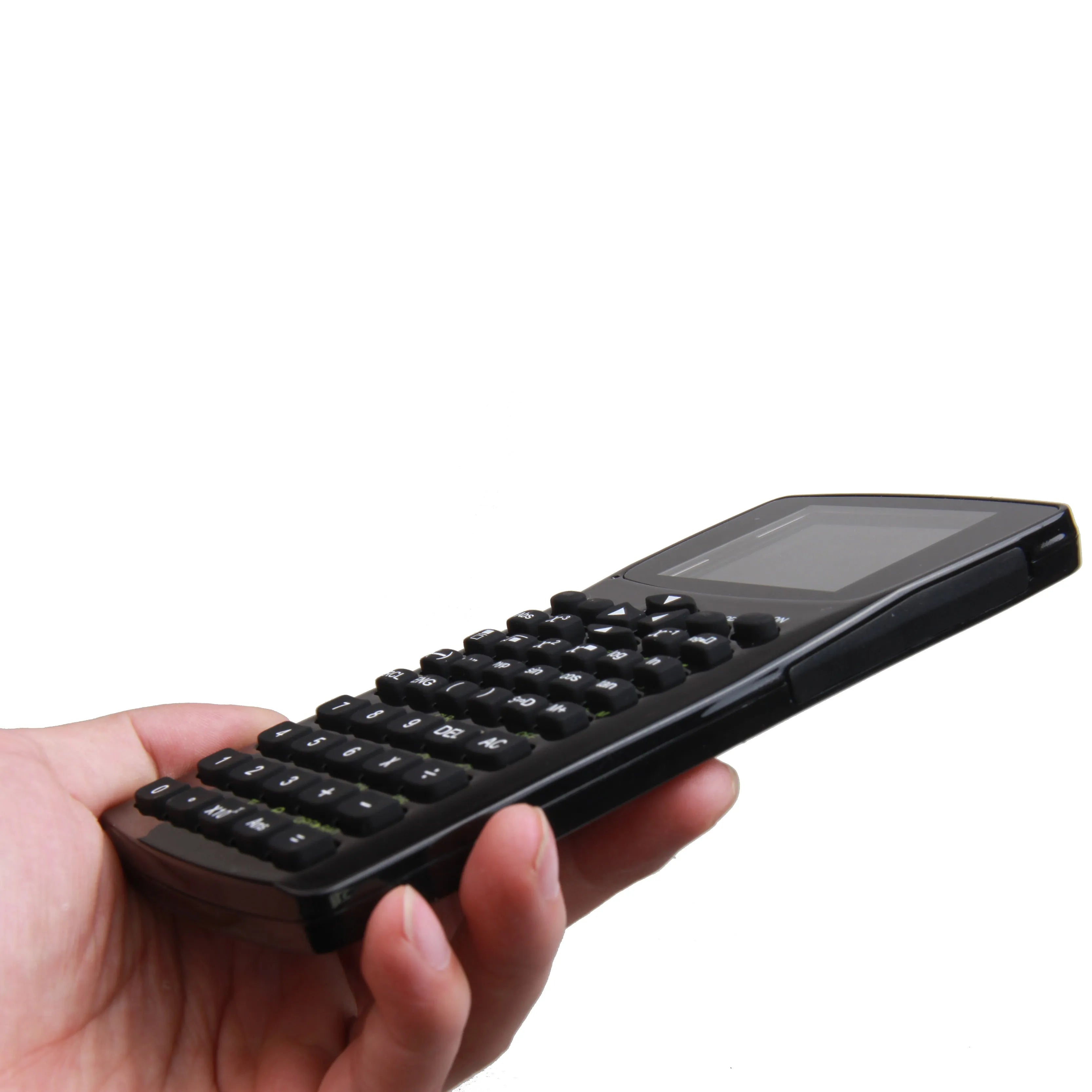 Black multifunctional e-book reader with 2.8cm screen and adjustable strap showing language selection menu