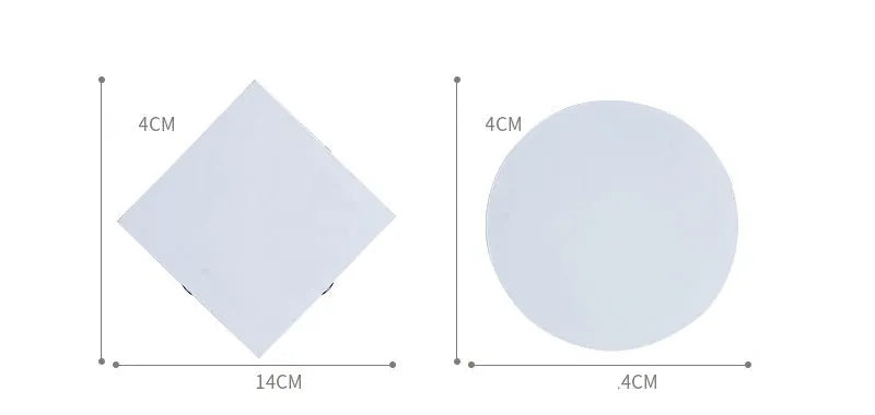 Cross light decoration lamp in iron with LED chip light source, square 14x14x4 cm or round 14 cm diameter, for indoor bedside or background use