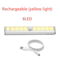 Ultra-thin aluminium alloy LED sensor light, 190x30x16mm, with infrared motion detection for cabinet or wardrobe use, white light option