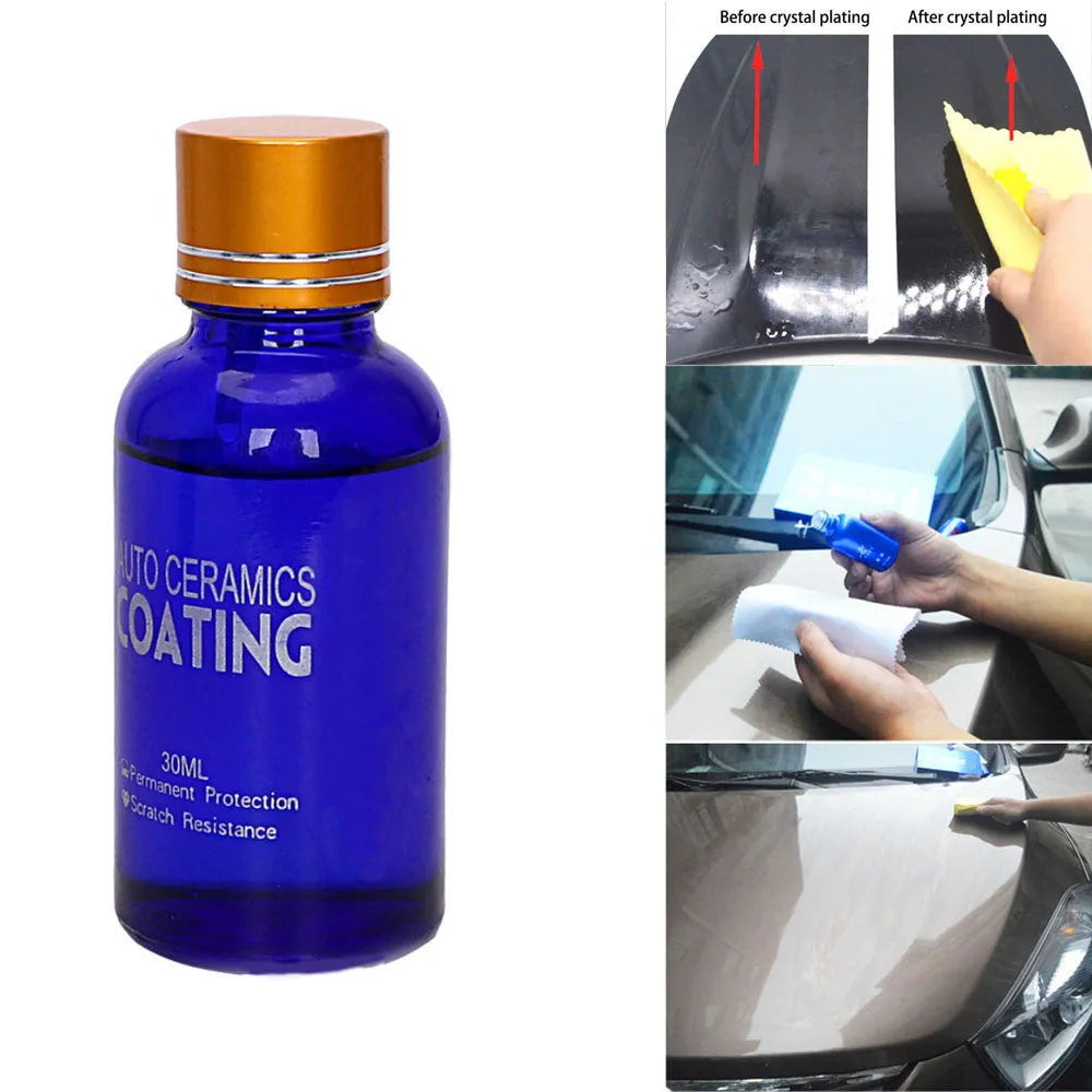 30ml car liquid ceramic coat bottle with 9H hardness polysiloxane nano coating for car paint protection and gloss